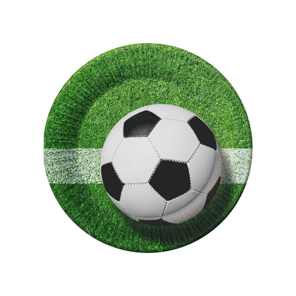 Football Field paper plate 6 pcs 18 cm