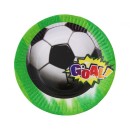 Football Goal paper plate 6 pcs 18 cm