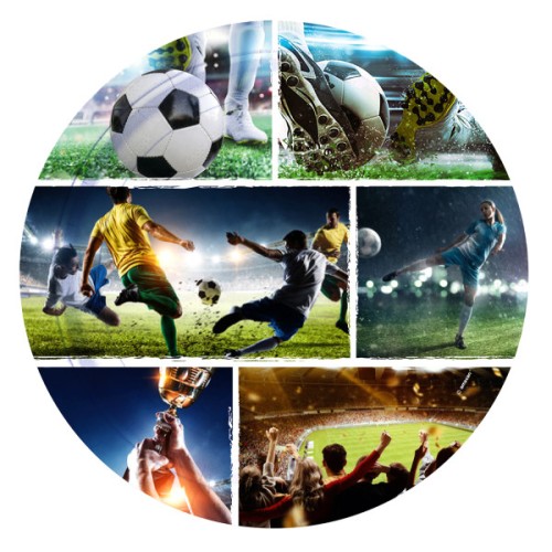 Football Kick It paper plate 8 pcs 23 cm