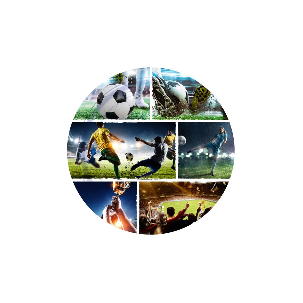 Football Kick It paper plate 8 pcs 23 cm