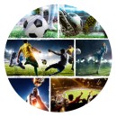 Football Kick It paper plate 8 pcs 23 cm