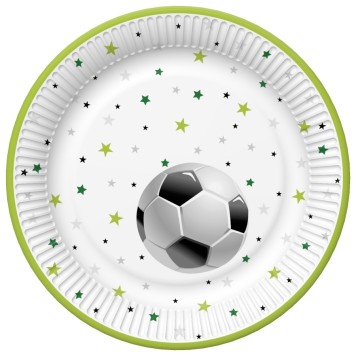 Football With Stars paper plate 8 pcs 22.7 cm