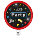 Gamer Gaming Party paper plate 8 pcs 23 cm FSC