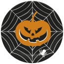 Halloween Scary Black paper plate set of 8, 22.7 cm