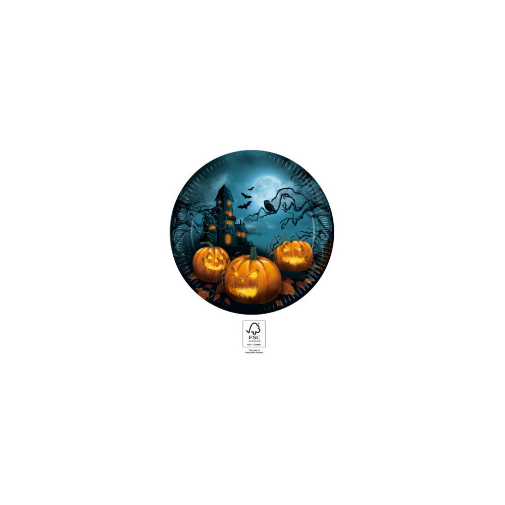 Halloween Sensations paper plate 8 pcs 23 cm FSC