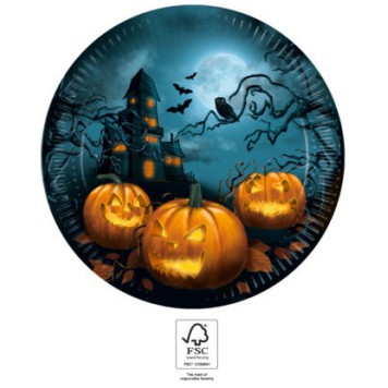 Halloween Sensations paper plate 8 pcs 23 cm FSC