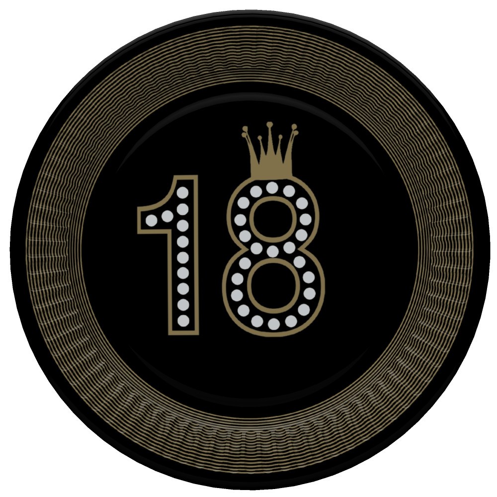 Happy Birthday Hollywood Style Happy Birthday 18 Paper Plates Set of 8, 22.7 cm