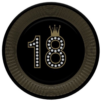 Happy Birthday Hollywood Style Happy Birthday 18 Paper Plates Set of 8, 22.7 cm