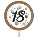 Happy Birthday Milestone Happy Birthday 18 paper plates 8 pcs 23 cm FSC