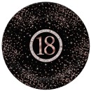 Happy Birthday Rose Gold Happy Birthday 18 Paper Plates 8 pcs 18 cm