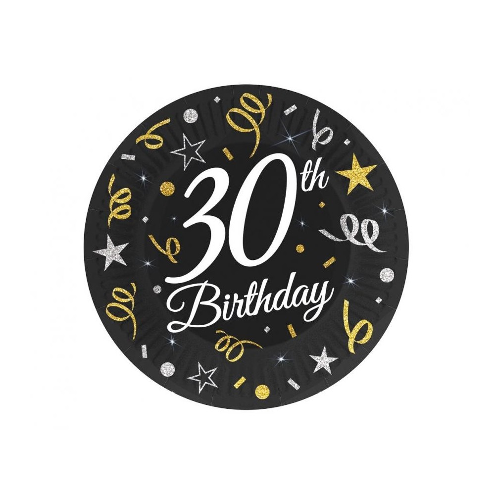 Happy Birthday B&C Happy Birthday 30 Paper Plate 6 pcs 18 cm