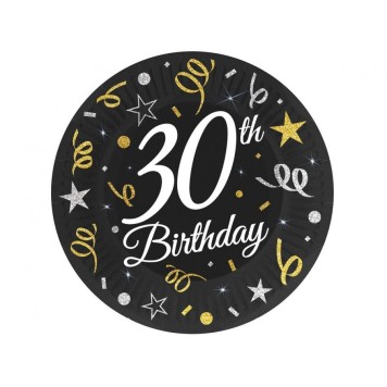 Happy Birthday B&C Happy Birthday 30 Paper Plate 6 pcs 18 cm