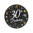 Happy Birthday B&C Happy Birthday 30 Paper Plate 6 pcs 18 cm