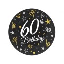 Happy Birthday B&C Happy Birthday 60 Paper Plates, 6 pcs, 18 cm