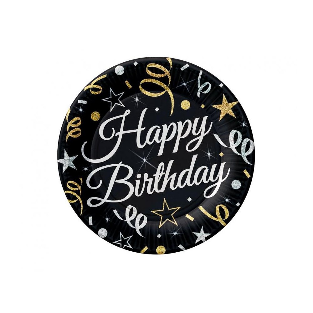Happy Birthday B&C Happy Birthday paper plate, set of 6, 18 cm