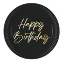 Happy Birthday Elegant Happy Birthday paper plate 8 pcs 23 cm FSC