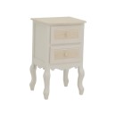 Table de chevet blanc antique bois 40x34,5x64,5 cm
