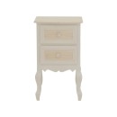Table de chevet blanc antique bois 40x34,5x64,5 cm
