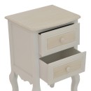 Table de chevet blanc antique bois 40x34,5x64,5 cm
