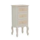 Table de chevet blanc antique bois 40x34,5x82 cm
