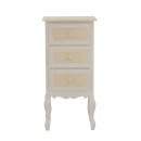 Table de chevet blanc antique bois 40x34,5x82 cm
