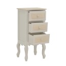 Table de chevet blanc antique bois 40x34,5x82 cm
