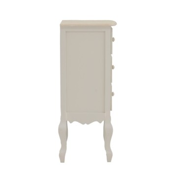 Table de chevet blanc antique bois 40x34,5x82 cm
