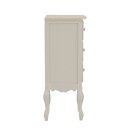 Table de chevet blanc antique bois 40x34,5x82 cm
