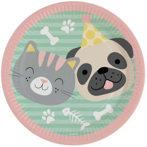Pets Hello Pets paper plate 8 pcs 23 cm