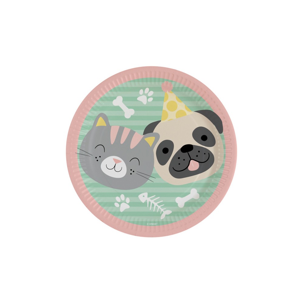 Pets Hello Pets paper plate 8 pcs 23 cm