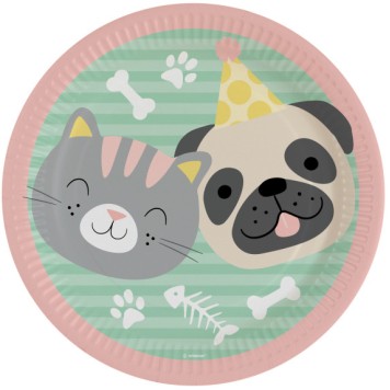 Pets Hello Pets paper plate 8 pcs 23 cm