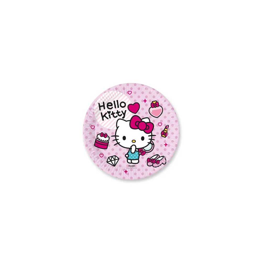 Hello Kitty Fashion paper plate 8 pcs 23 cm FSC