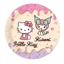 Hello Kitty Kuromi paper plate 8 pcs 23 cm FSC