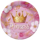 Princess Crown Princess paper plate set of 8, 22.7 cm