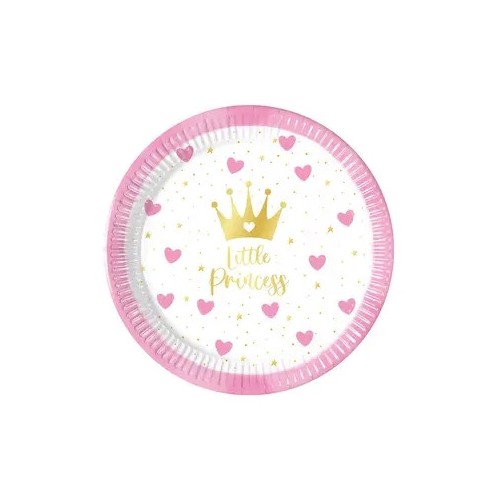 Princess Little Princess paper plate 8 pcs 20 cm FSC