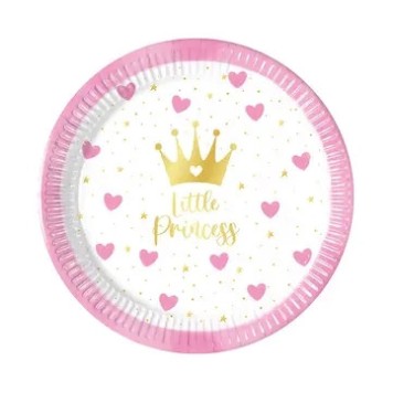 Princess Little Princess paper plate 8 pcs 20 cm FSC