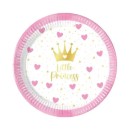 Princess Little Princess paper plate 8 pcs 20 cm FSC