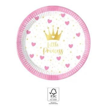 Princess Little Princess paper plate 8 pcs 20 cm FSC