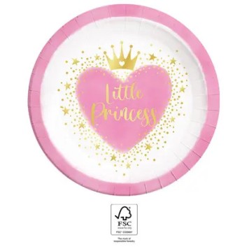 Princess Little Princess Paper Plate 8 pcs 23 cm FSC