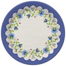 Colour Folk Embroidery paper plate 8 pcs 18 cm