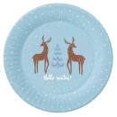 Christmas Hello Winter i paper plate 6 pcs 18 cm