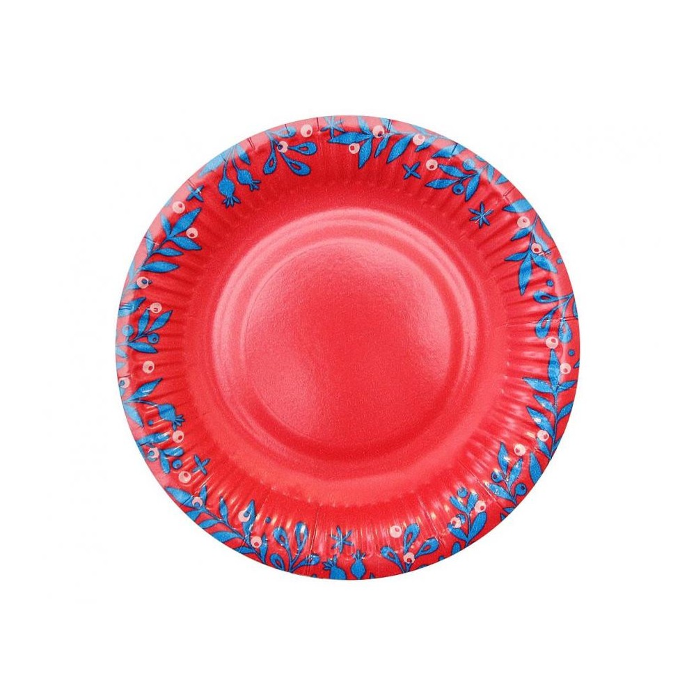 Christmas Let It Snow i paper plate 6 pcs 18 cm