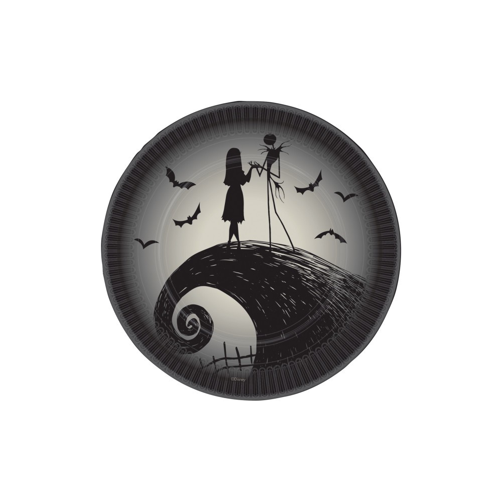 The Nightmare Before Christmas Black paper plate 23 cm set of 8