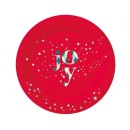 Christmas Red Joy i paper plate 6 pcs 18 cm