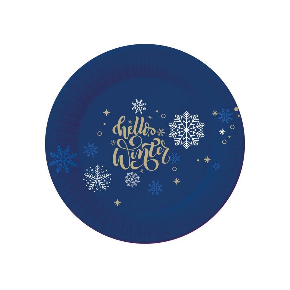 Christmas Snowflakes i paper plate 6 pcs 18 cm