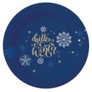 Christmas Snowflakes i paper plate 6 pcs 18 cm