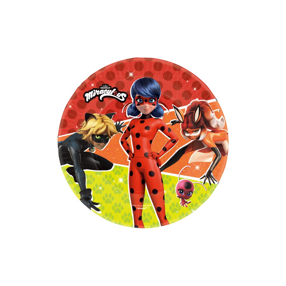 Miraculous Ladybug Kwami paper plate 8 pcs 23 cm