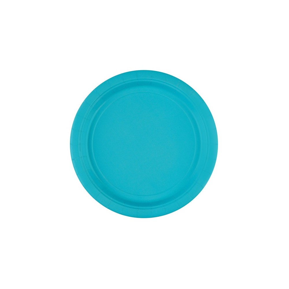 Colour Caribbean Blue Paper Plate 8 pcs 23 cm