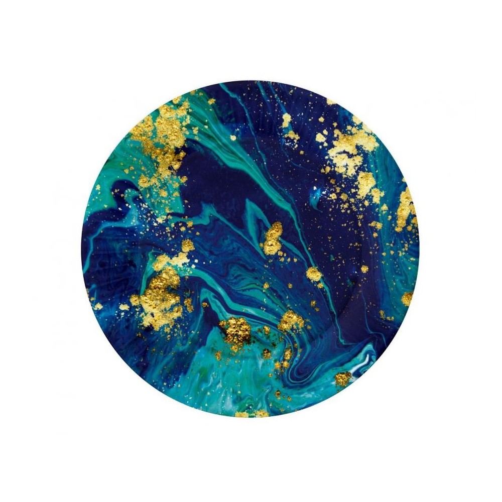 Colour Midnight Blue Blue Paper Plate 6 pcs 18 cm