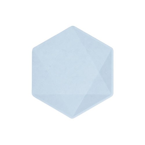 Colour Vert Decor Blue hexagonal plate 6 pcs 15.8 cm